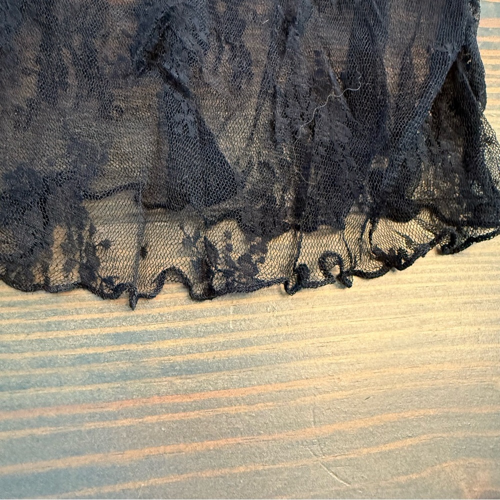 NWOT Black Sheer Lace Top - Picture 8 of 10